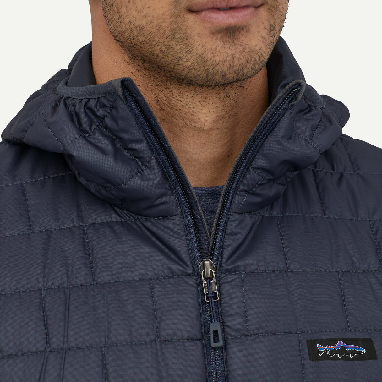 Patagonia Men's Nano Puff Fitz Roy Trout Hoody - Pine Needle Green