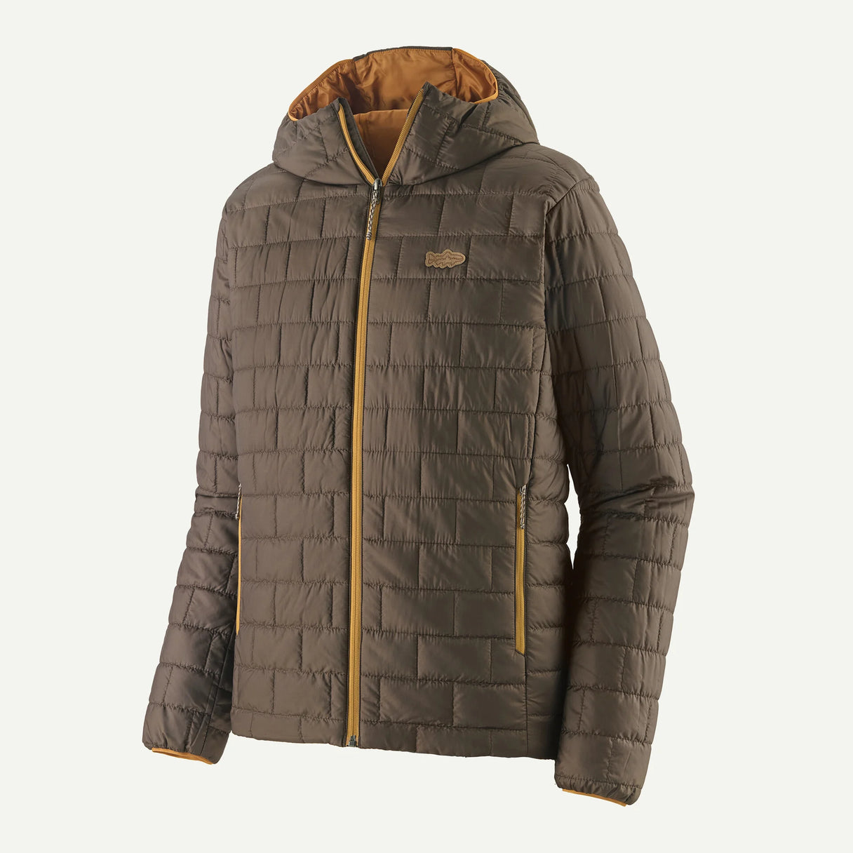 Patagonia Patagonia Men's Nano Puff Fitz Roy Trout Hoody - Otter Brown.