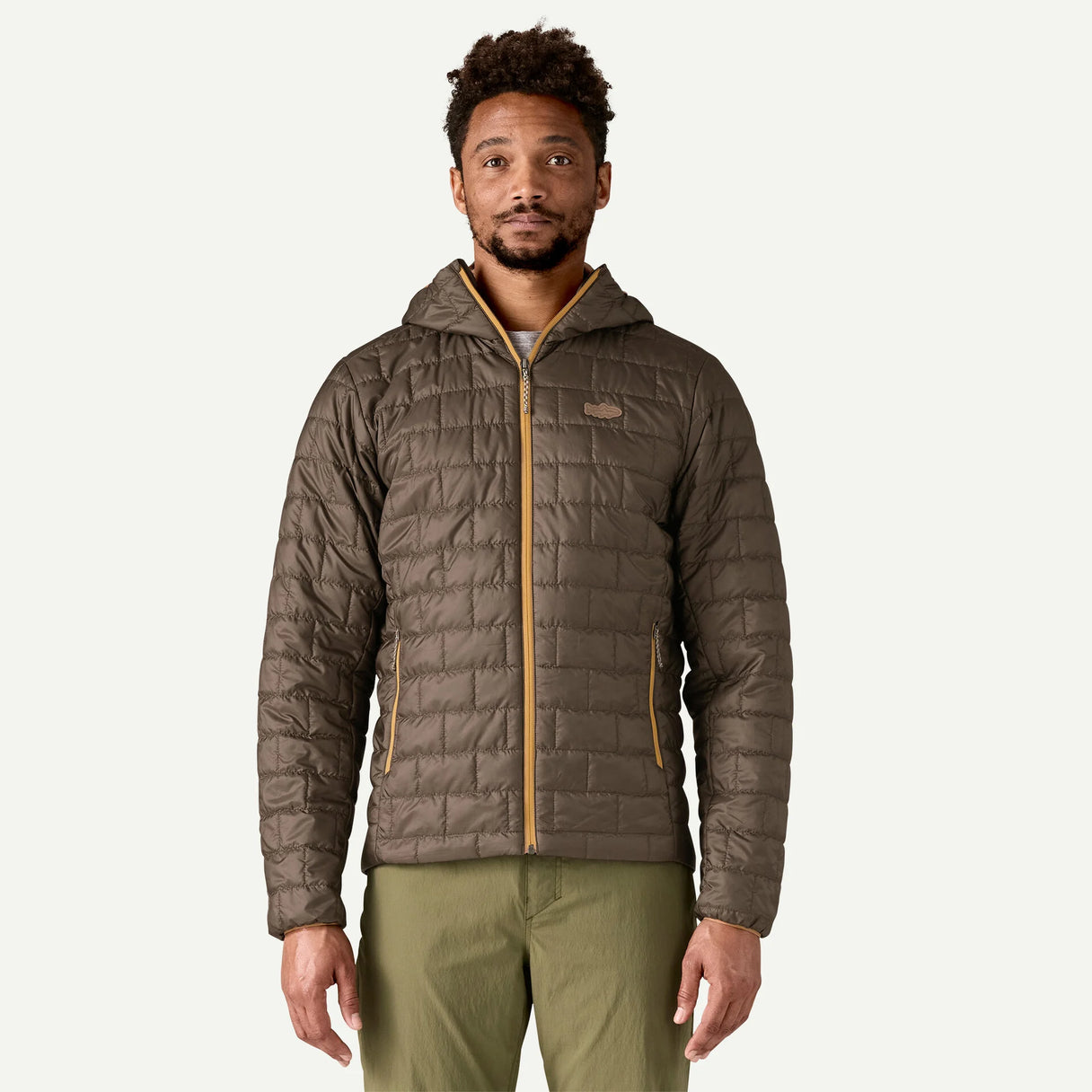 Patagonia Patagonia Men's Nano Puff Fitz Roy Trout Hoody - Otter Brown.