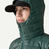 Patagonia Patagonia Women's Nano Puff Fitz Roy Trout Hoody - Thermal Blue.