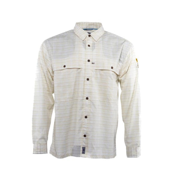 Patagonia Men's Long-Sleeved Island Hopper Shirt - YD Logo - Down River: White