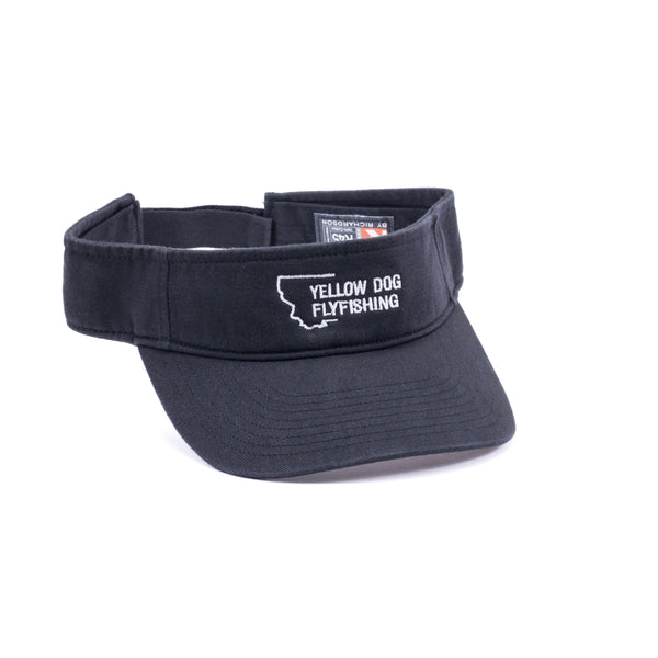 Yellow Dog Flyfishing Yellow Dog Visor MT Crescent Logo Solid Black.