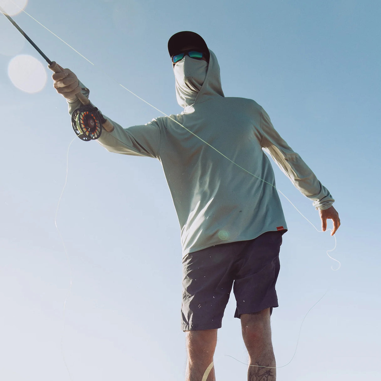 Grundens Tough Sun Masked Hoodie - Squall Camo