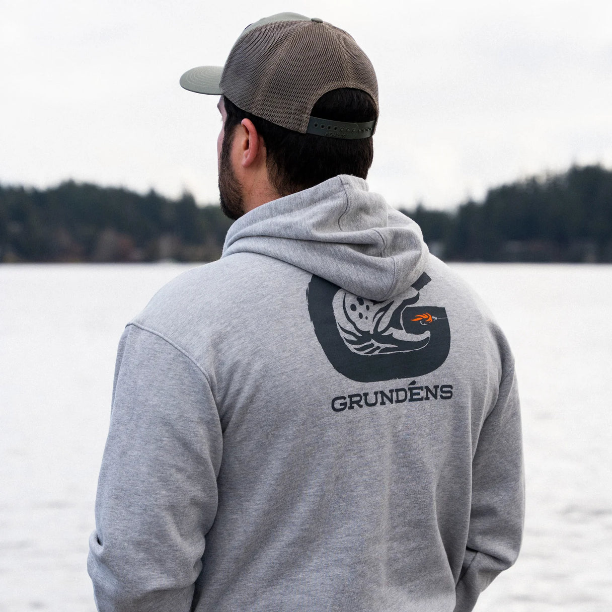 Grundens Men's G Trout Hoodie - Athletic Heather