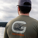 Grundens Men's G Trout Long-Sleeve Tech Tee - Forest