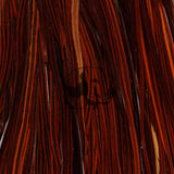 Close-up of Whiting Farms Rooster 1/2 Saddle Bronze Grade showing long bronze feathers with dense barbs on dark background
