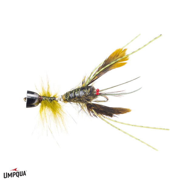 Umpqua Cowbell Cray - Olive - Size 6.