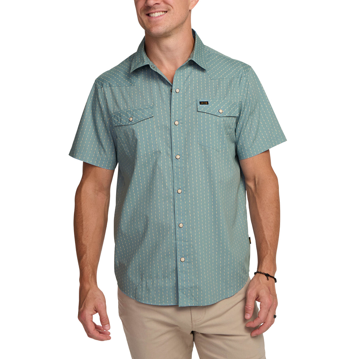 Howler Brothers Howler Brothers H Bar B Snapshirt - Power Lines : Smoke Blue.