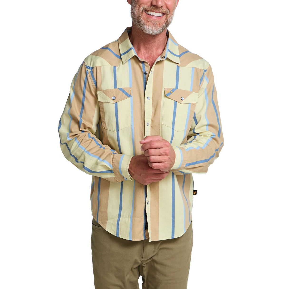 Howler Brothers High Rider Shirt - Driver Stripe : Terra