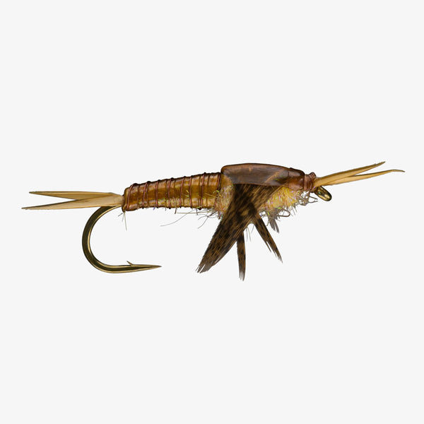 RIO Vinyl Stone Nymph - Golden - Size 10.