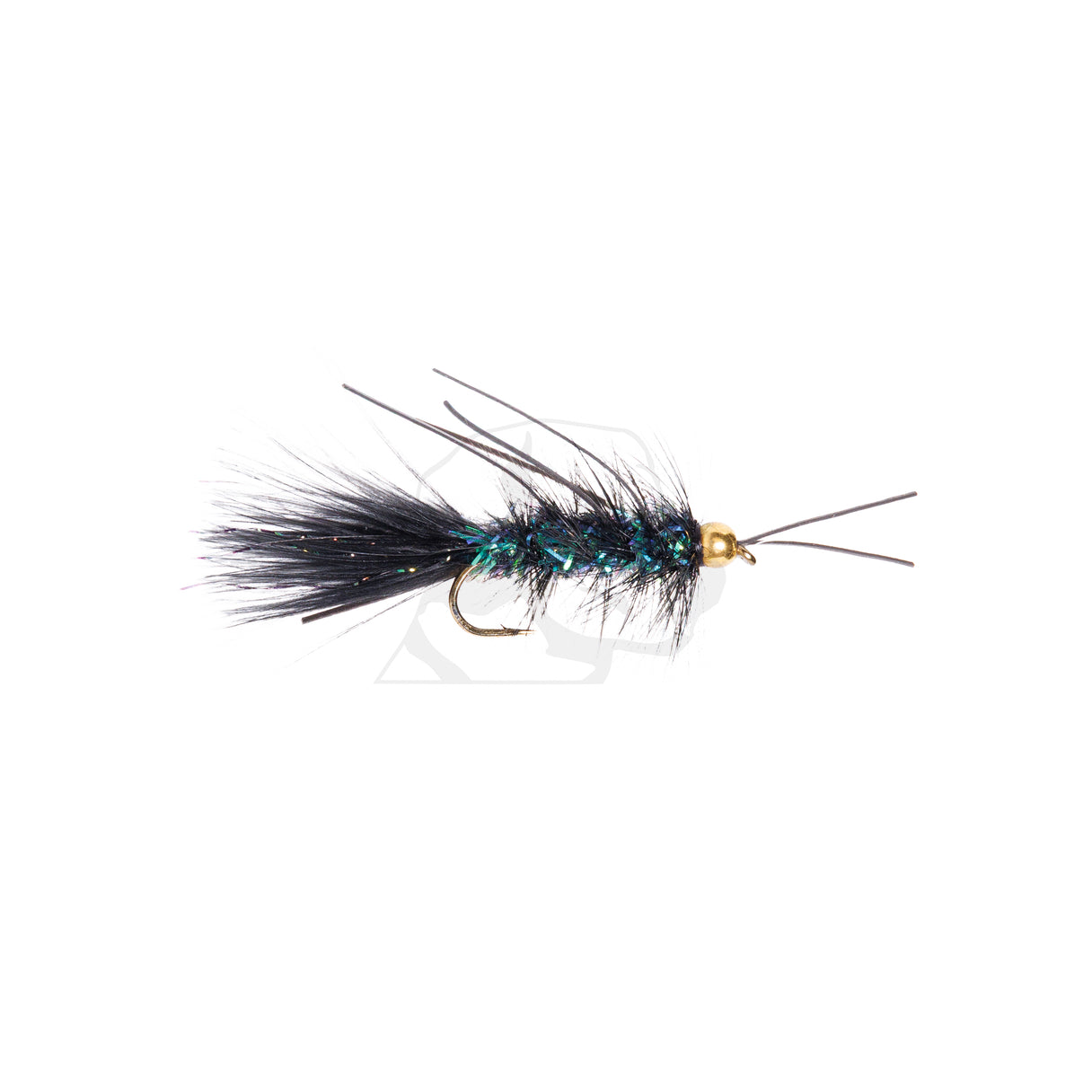 Gold Bead Crystal Bugger Rubberleg