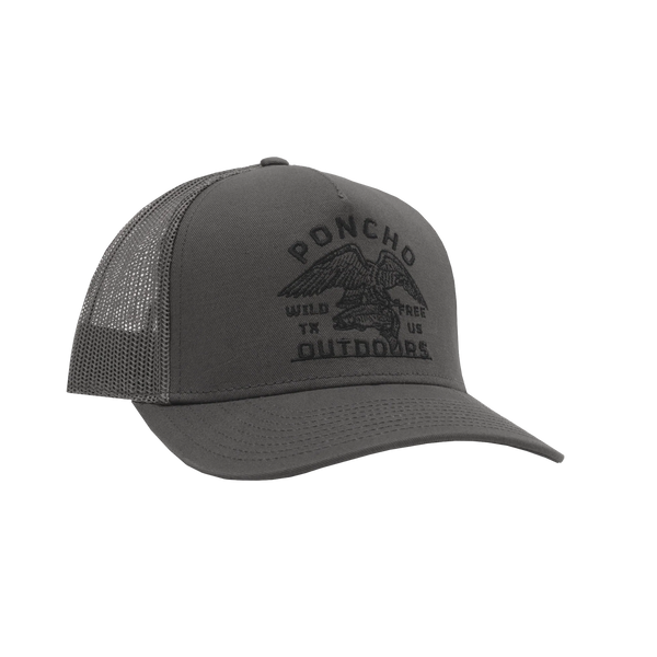 Poncho Poncho Trucker Hat - Grey Eagle.