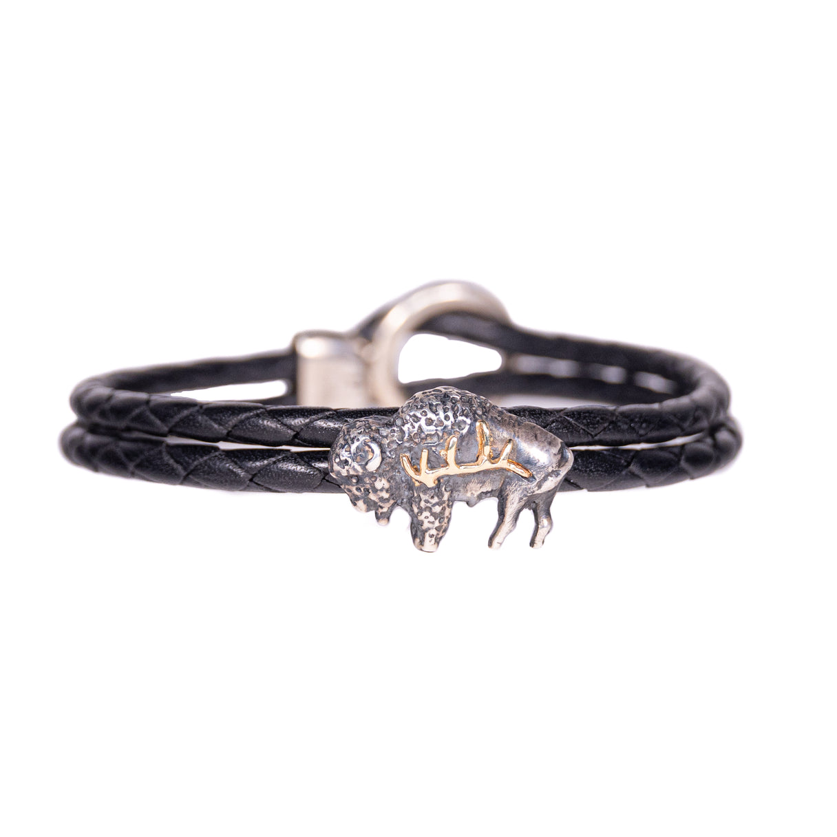 bison designs tackle-box bracelet Rectangle Leather This is an original handmade Esquivel and Fees Bison Bracelet jewelry design Bison Bracelet - 8.5" Leather