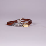 Tom Hughes Trout Bracelet - Leather Hand-Woven Band.