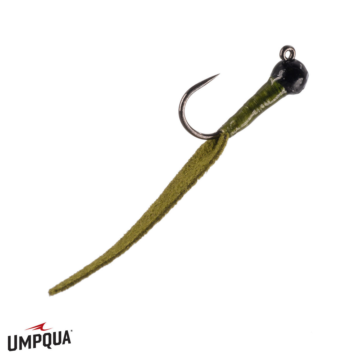 Umpqua Jigged Leather Leech - Olive - Size 10.