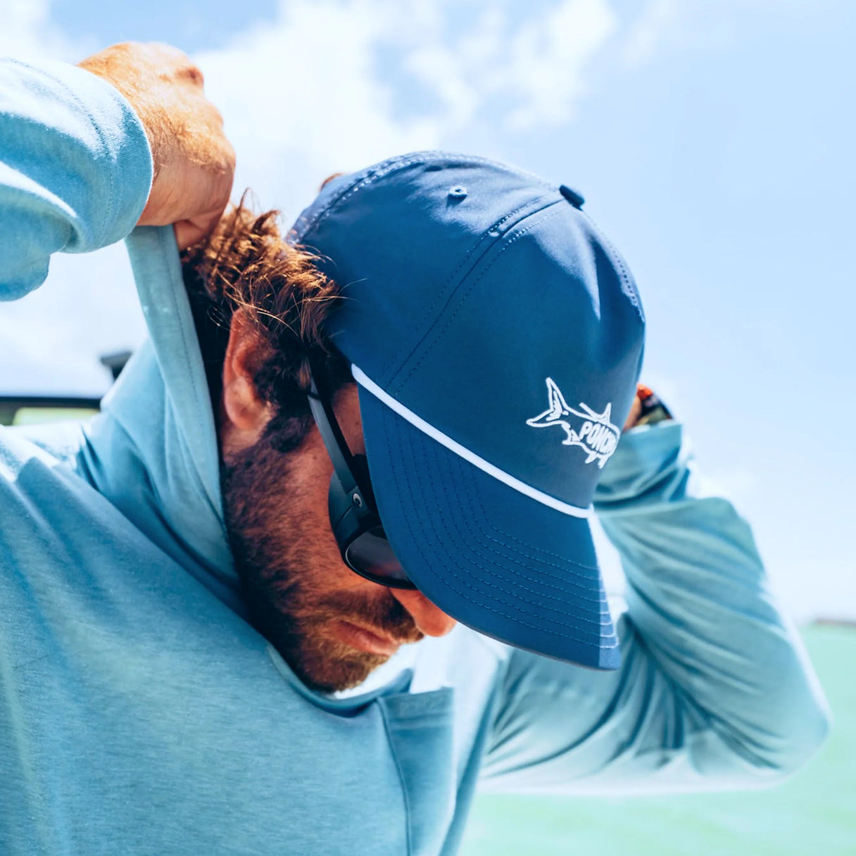 Poncho Poncho Rope Hat - Navy Tarpon.