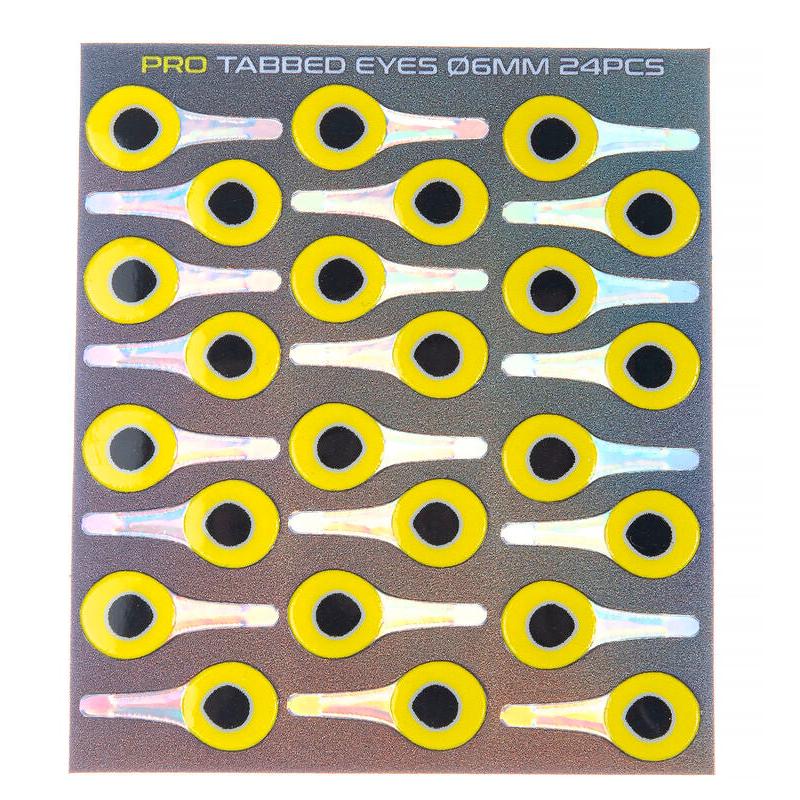 Pro 3D Tabbed Eyes - Silver/Yellow