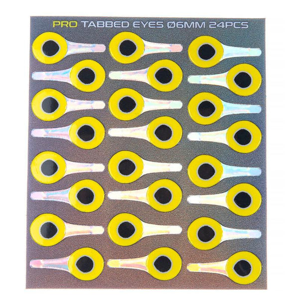 Pro 3D Tabbed Eyes - Silver/Yellow