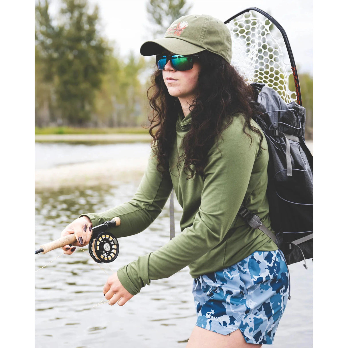 Simms Fishing Simms Women's Glades Hoody - Dark Clover Heather.