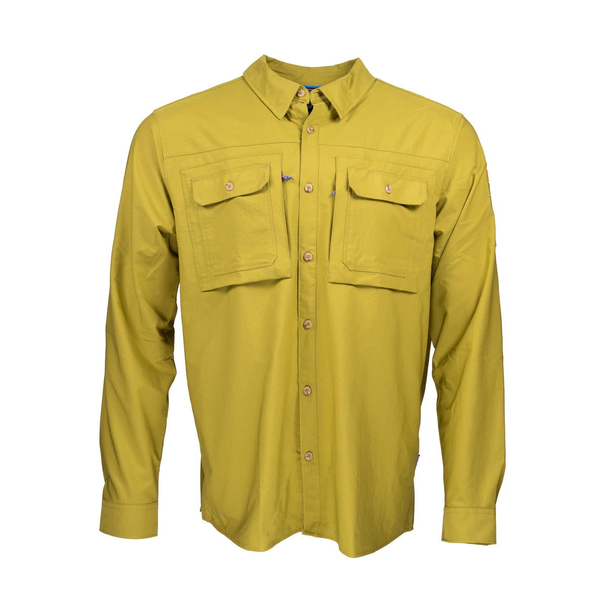 Patagonia M's Long-Sleeve Self Guided Sun Shirt - YD Logo - Graze Gree | Yellow Dog Flyfishing Patagonia M's Long-Sleeve Self Guided Sun Shirt - YD Logo - Graze Gree | Yellow Dog Flyfishing