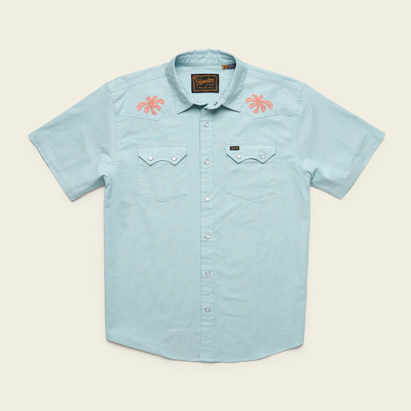 Howler Brothers Crosscut Deluxe Shortsleeve - Fronds : Nile Blue