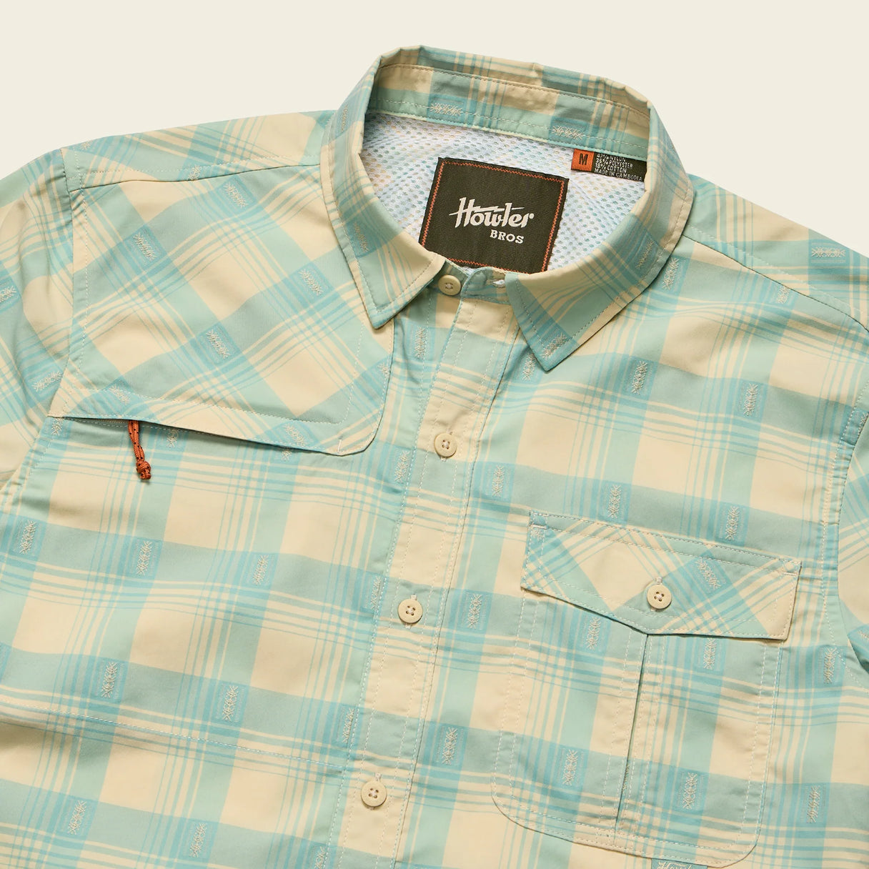 Howler Brothers Matagorda Longsleeve Shirt - Sheldon Dobby Plaid : Parchment