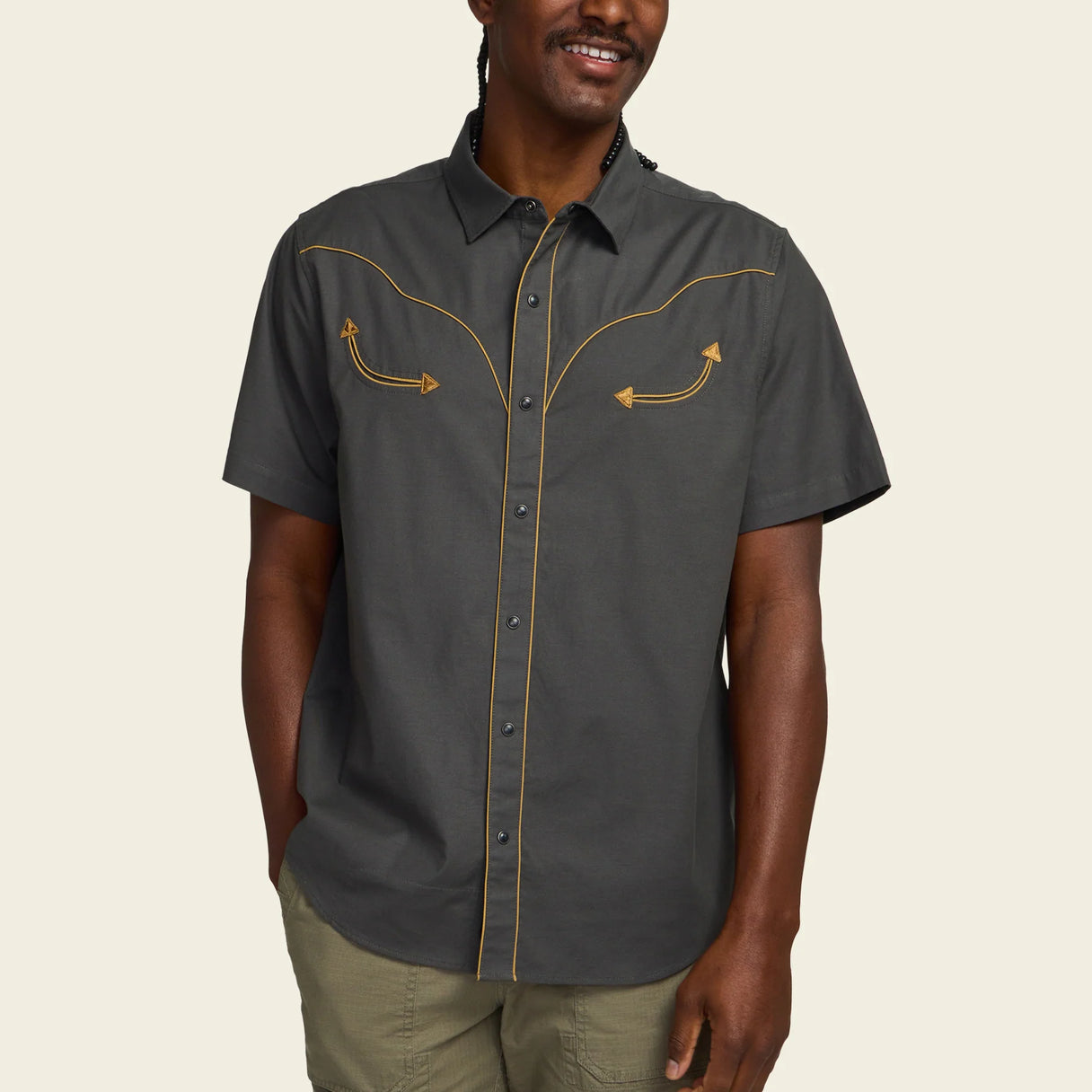Howler Brothers Broncbuster Snapshirt - Antique Black