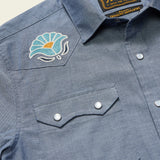 Howler Brothers Crosscut Deluxe Snapshirt - Fresh Blooms : Indigo