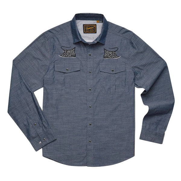 Howler Brothers Gaucho Snapshirt - Patrolling Rays