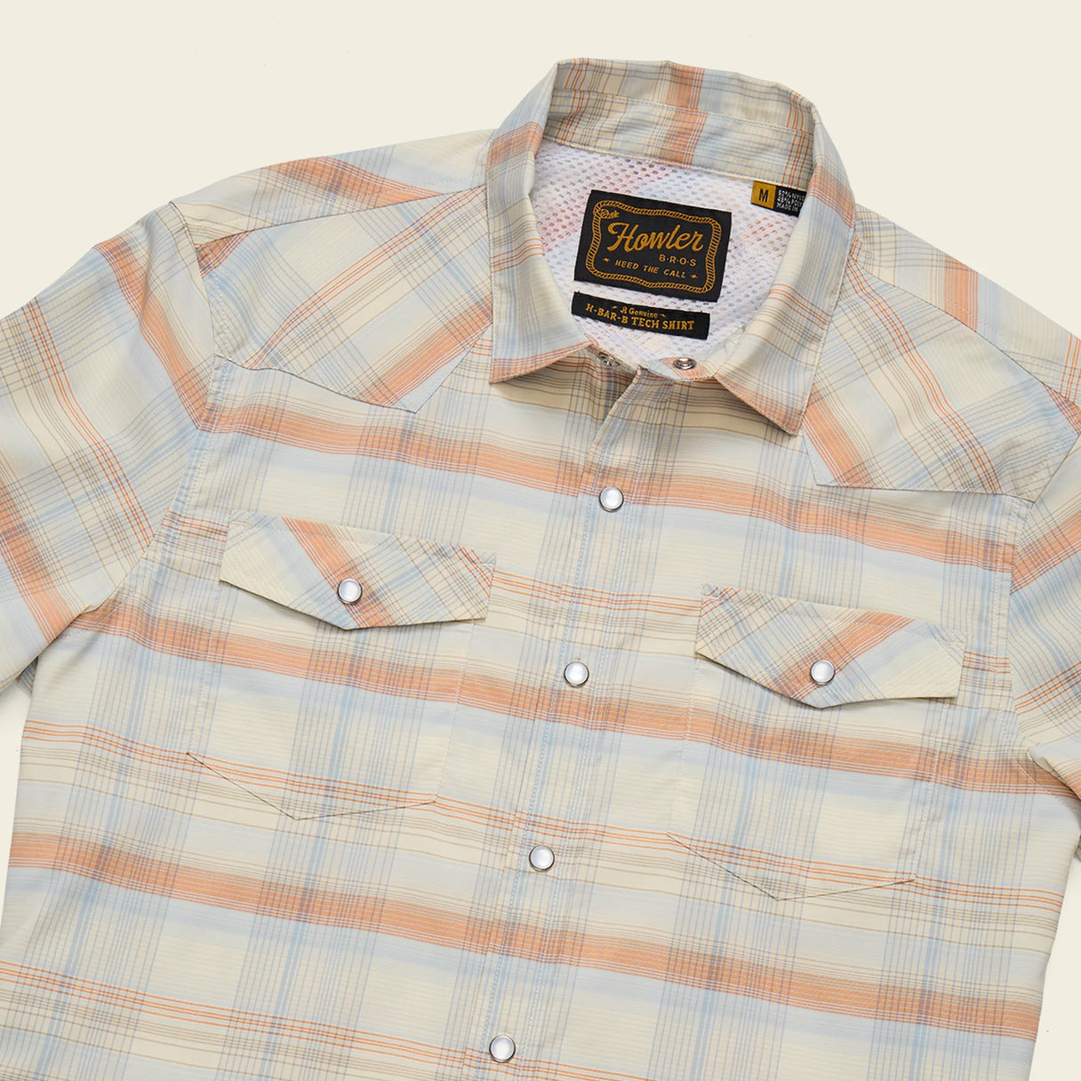 Howler Brothers H Bar B Tech Longsleeve - Cameron Plaid : Cream