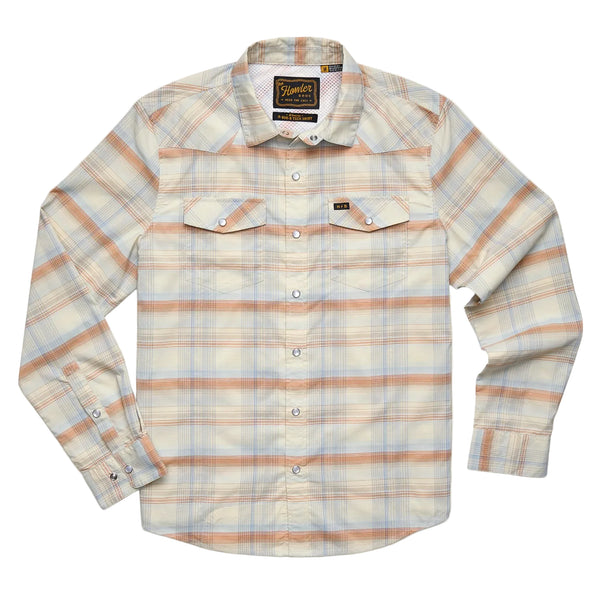 Howler Brothers H Bar B Tech Longsleeve - Cameron Plaid : Cream