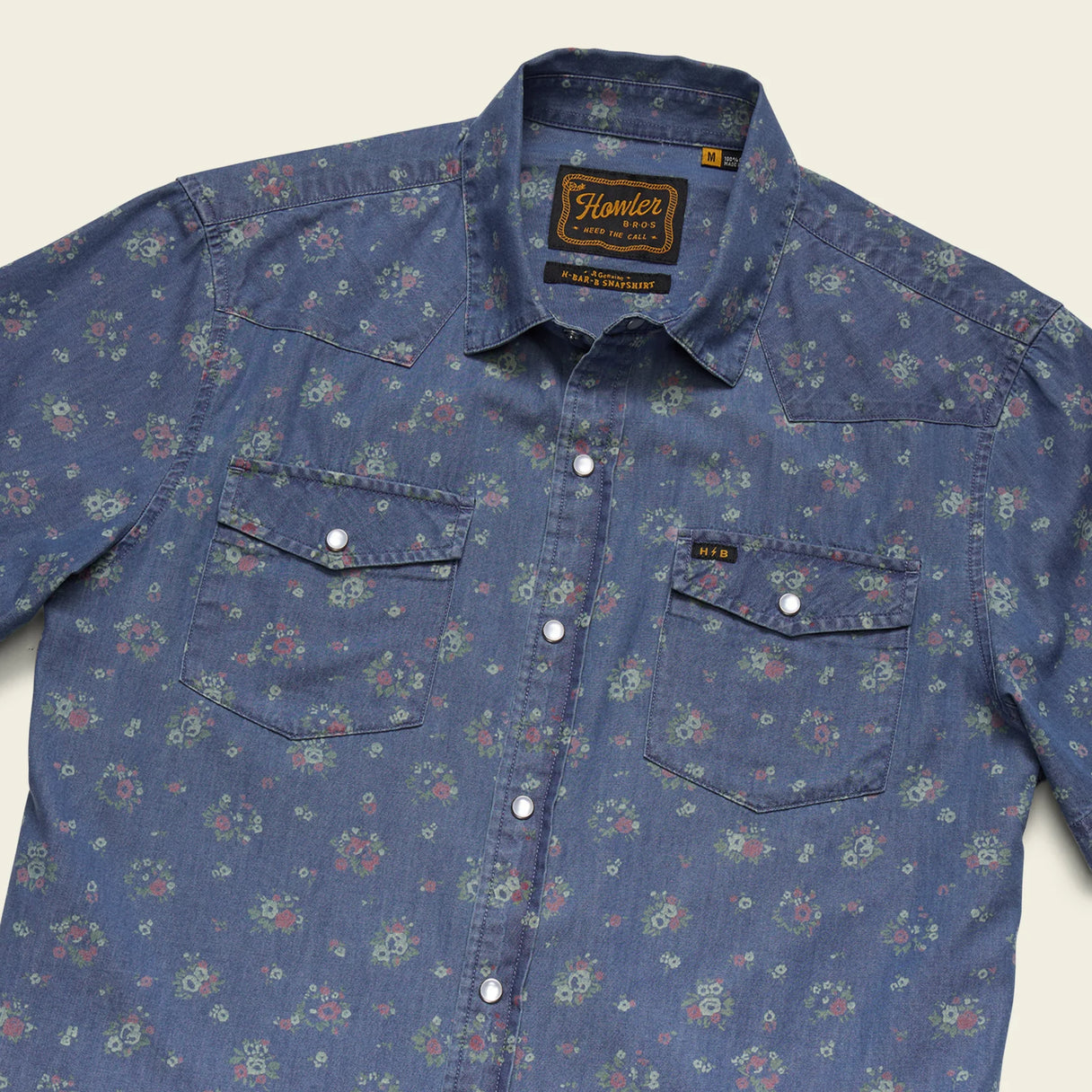 Howler Brothers H Bar B Snapshirt - Bouquets: Washed Indigo