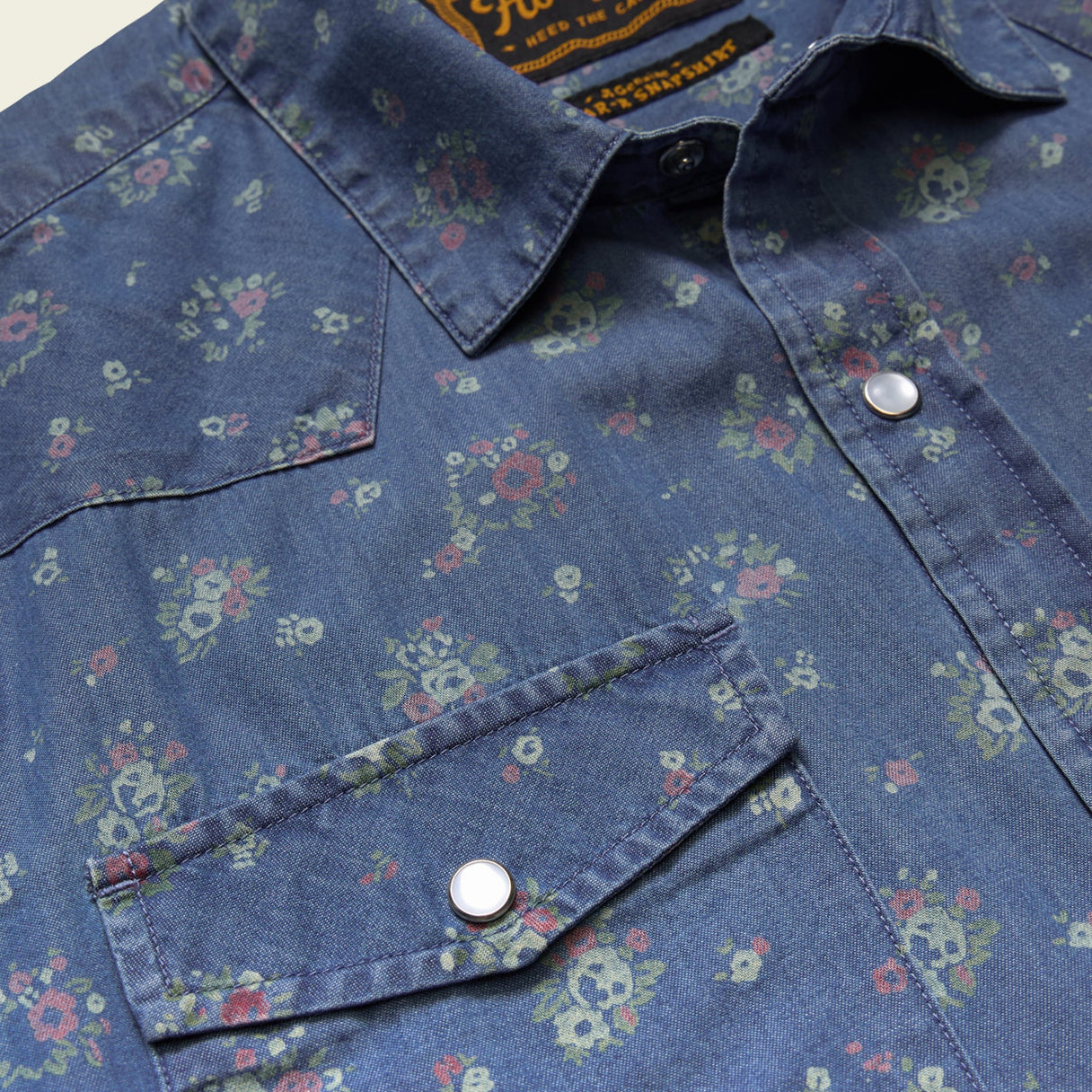 Howler Brothers H Bar B Snapshirt - Bouquets: Washed Indigo
