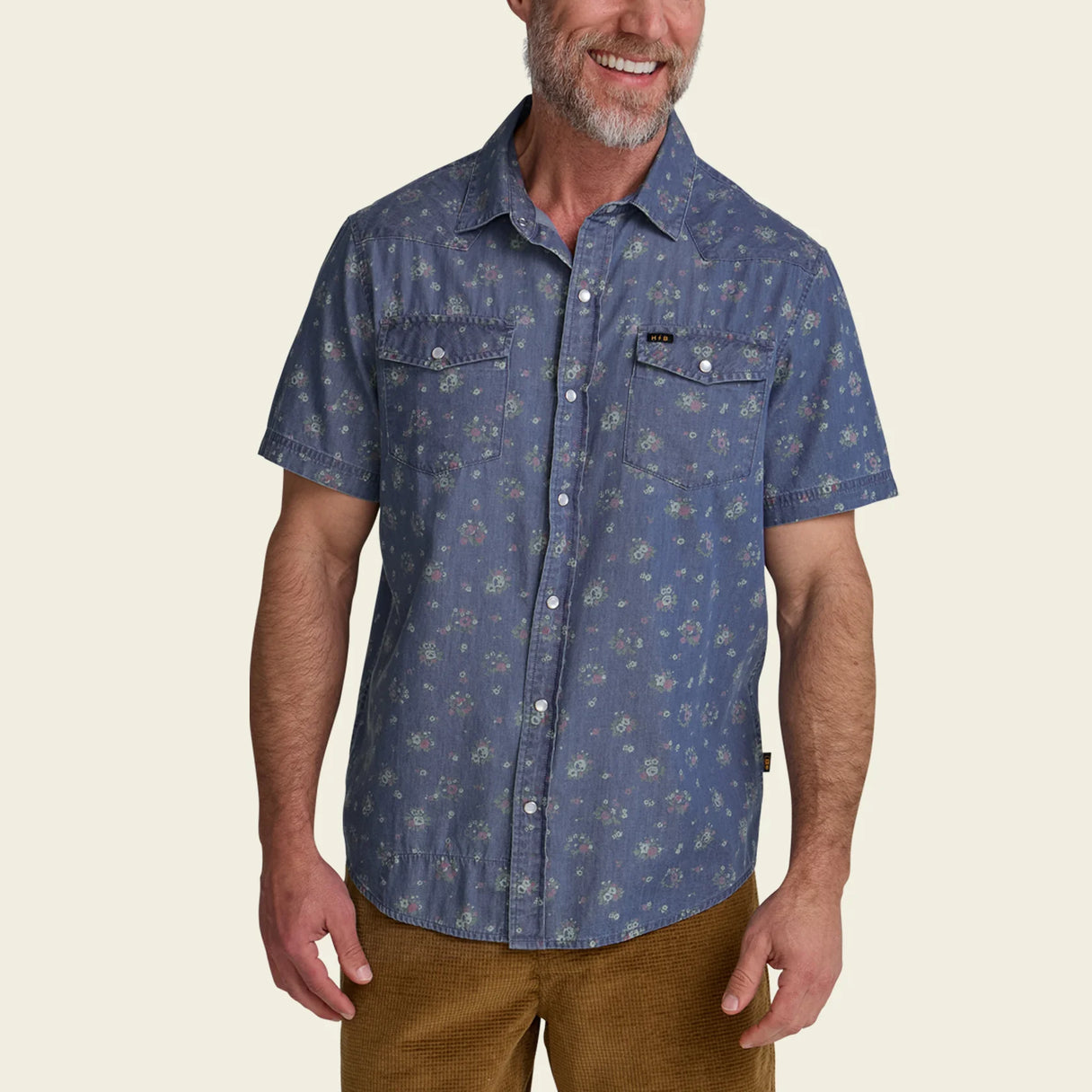 Howler Brothers H Bar B Snapshirt - Bouquets: Washed Indigo
