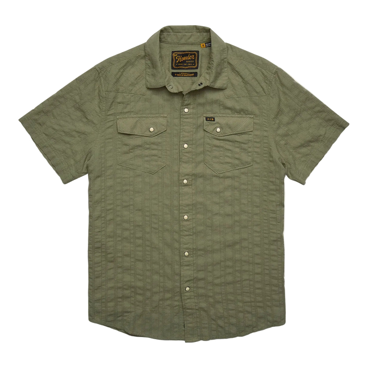 Howler Brothers H Bar B Snapshirt - Eyelet Stripe : Cadet