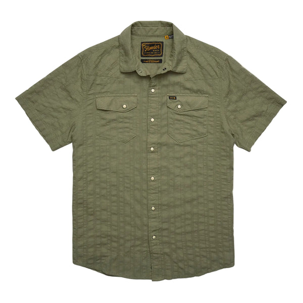 Howler Brothers H Bar B Snapshirt - Eyelet Stripe : Cadet