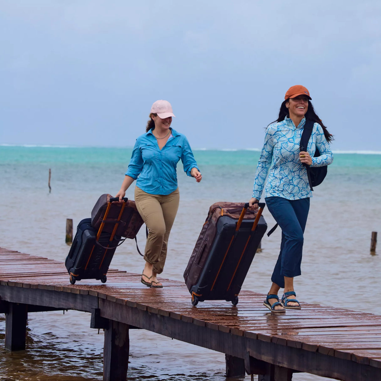 Orvis Trekkage LT Adventure Checked Roller Bag 80L Yellow Dog