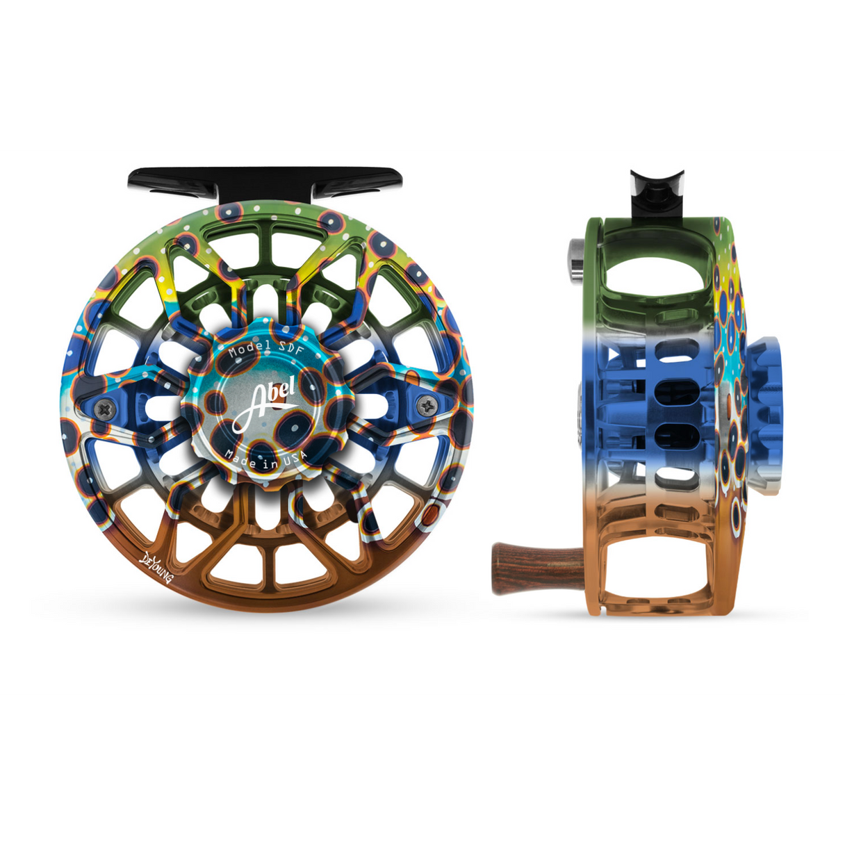 abel sd fly reels Abel SDF Ported - DeYoung Brown Flank - Size 5/6