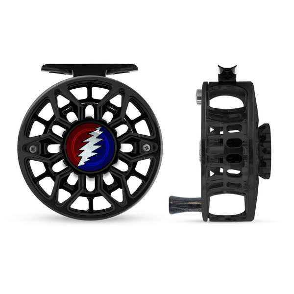 Abel SDF Ported Fly Reel - Black / Grateful Dead - Size 5/6