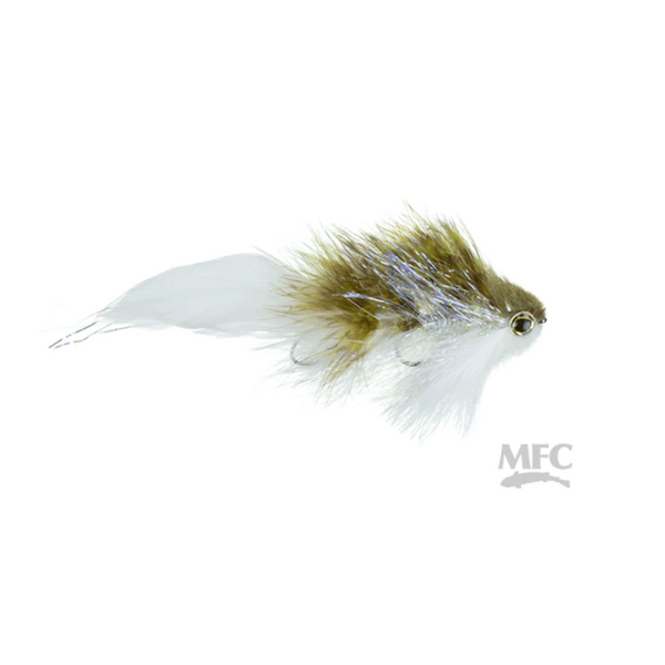 Montana Fly Company Mini Bangtail - Olive/White - Size 6.