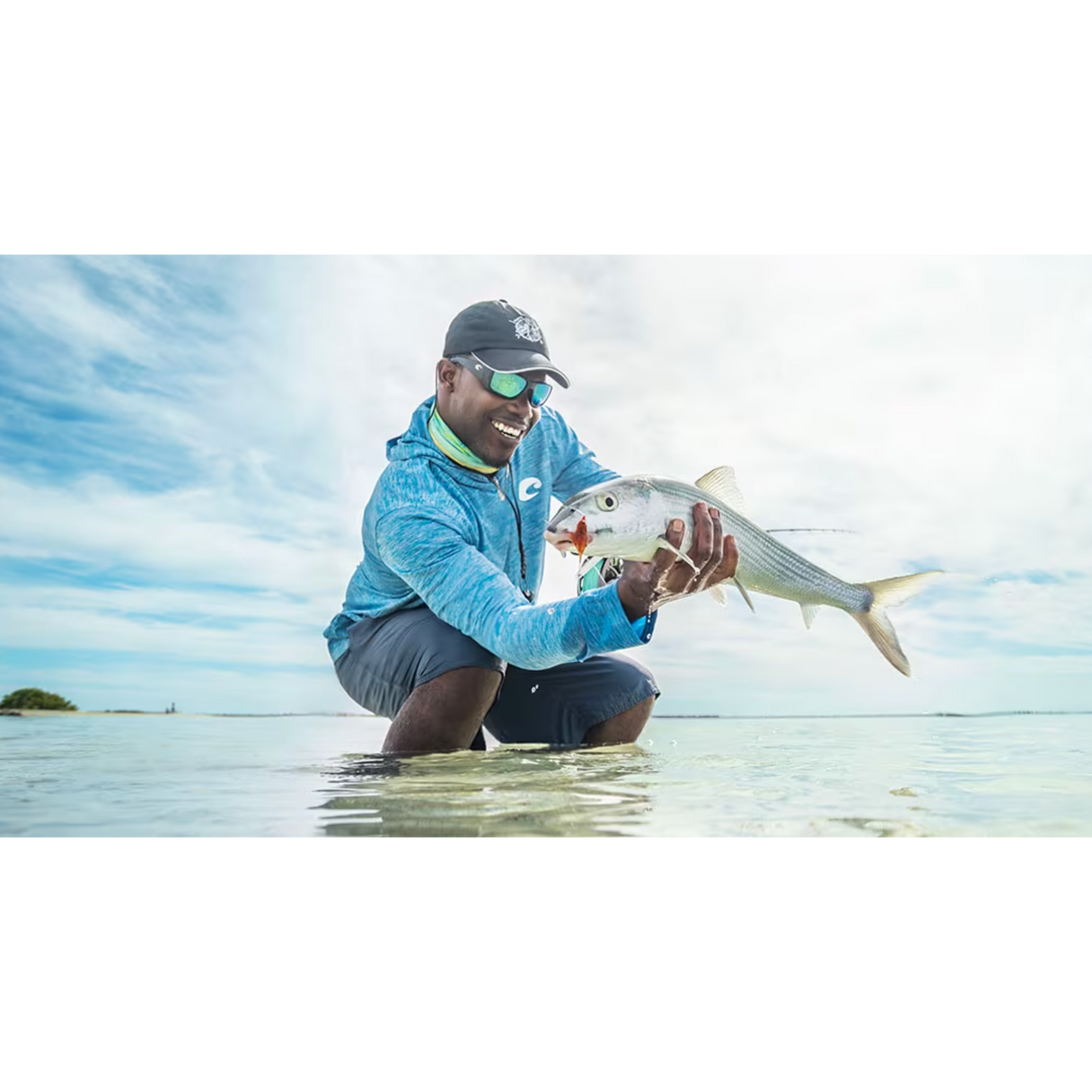 Costa Del Mar Costa Blackfin Pro - Matte Black/Blue Mirror - 580G.