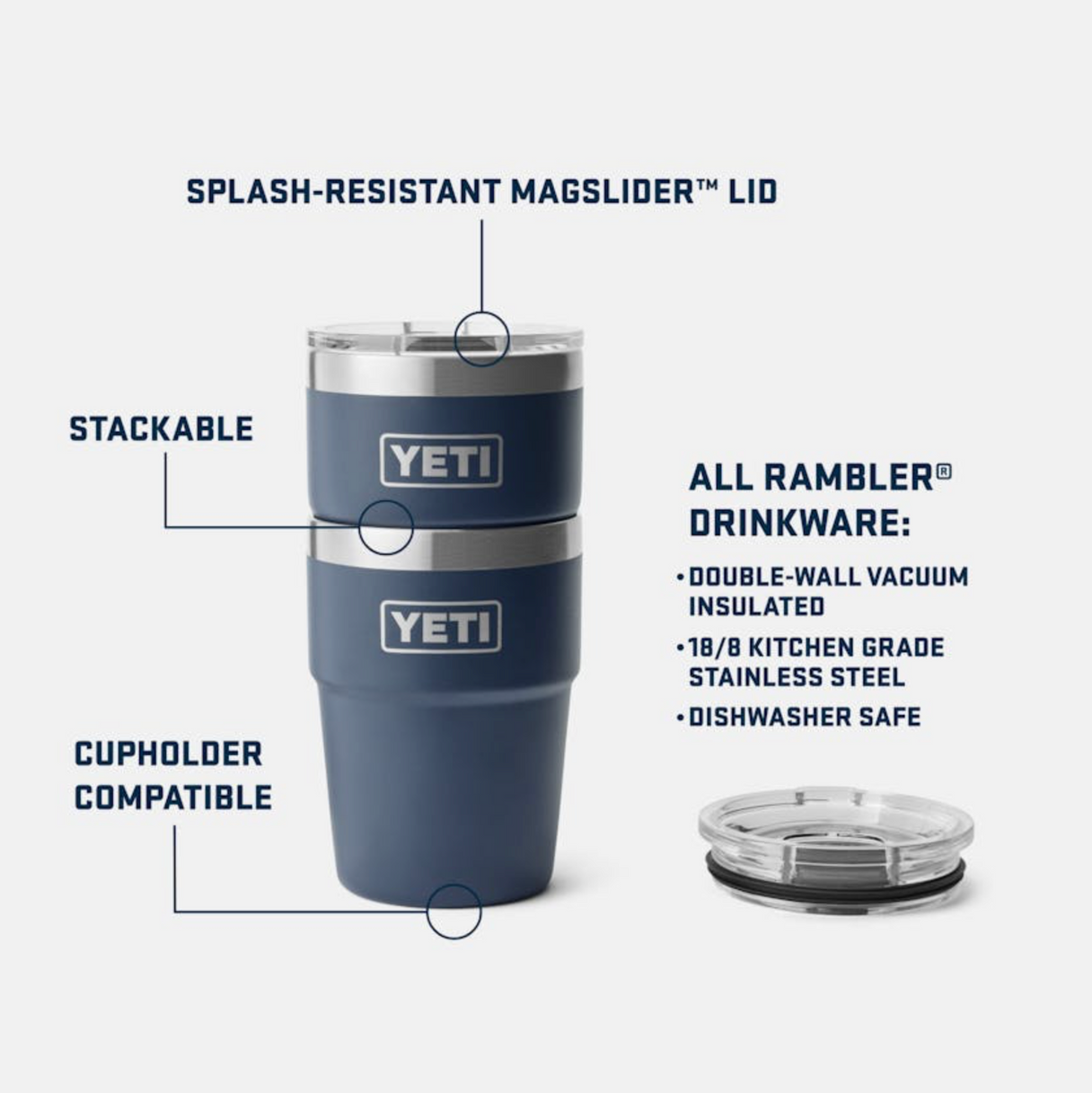 YETI Rambler 20oz Stackable with Magslide Lid - Ultramarine Violet