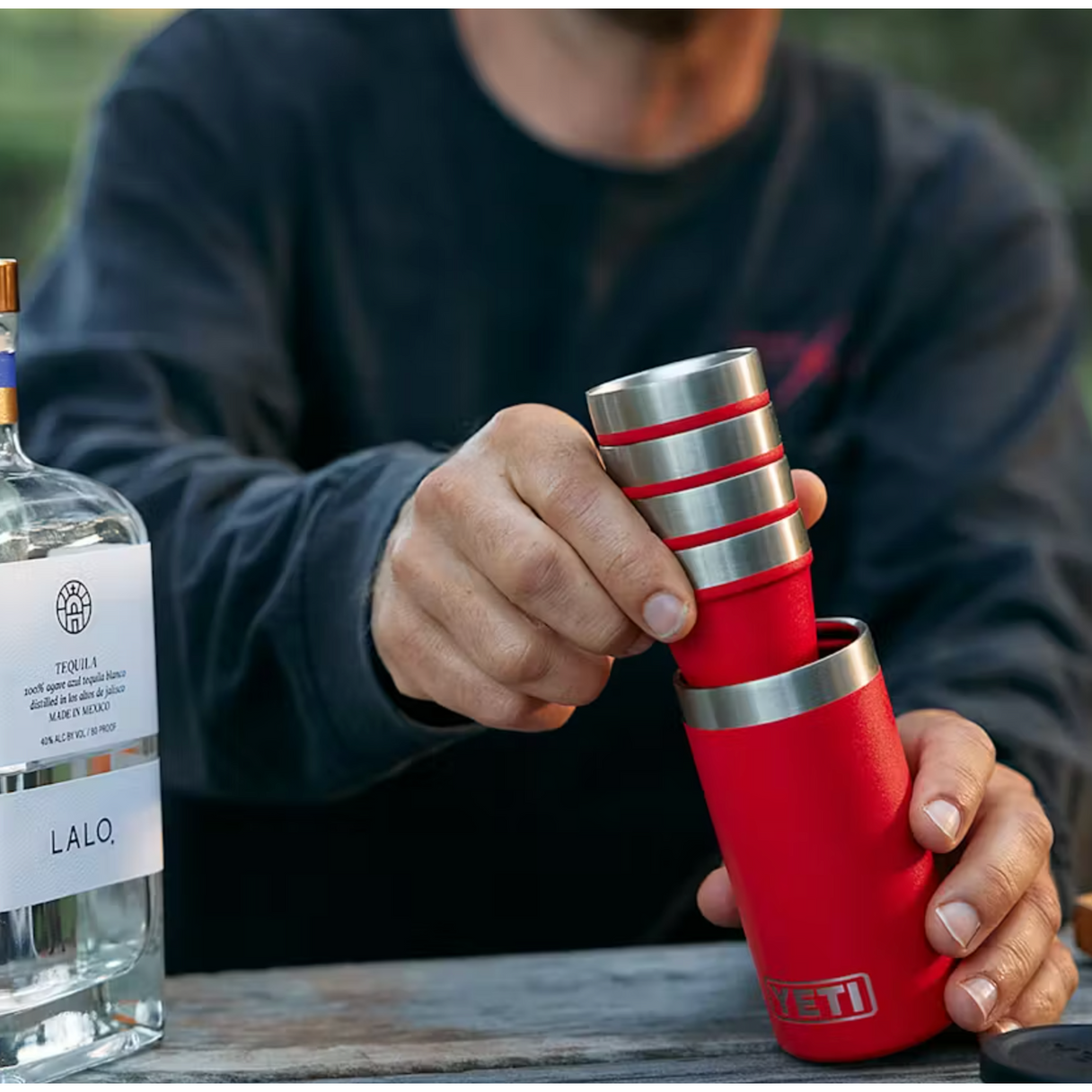 YETI Shot Glasses & Case - Rescue Red