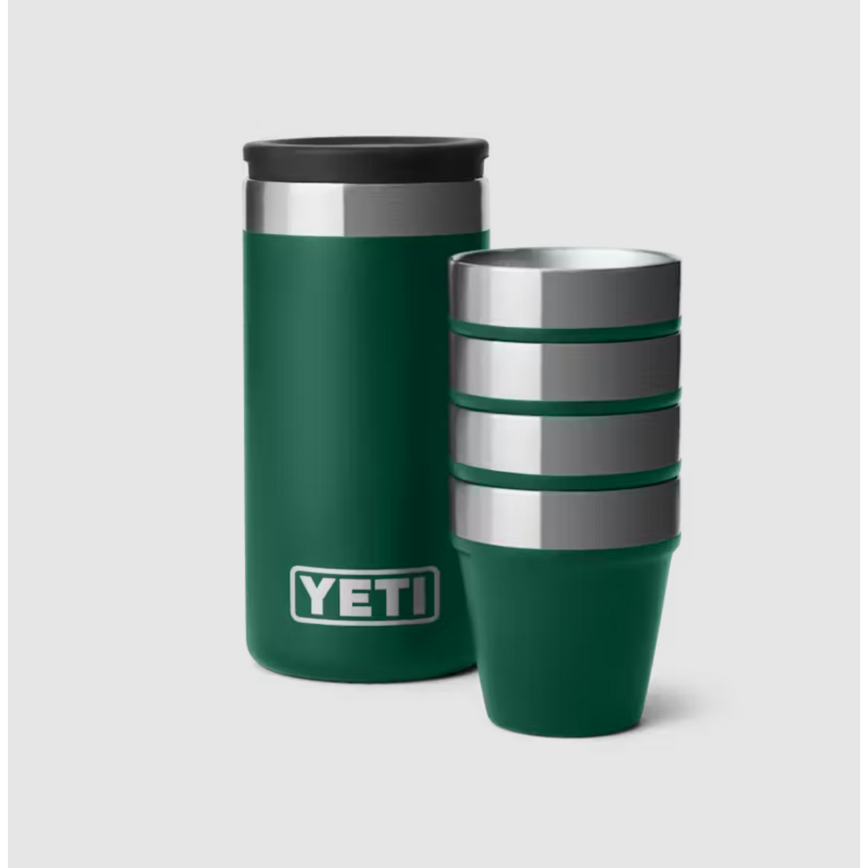 YETI Shot Glasses & Case - Black Forest Green
