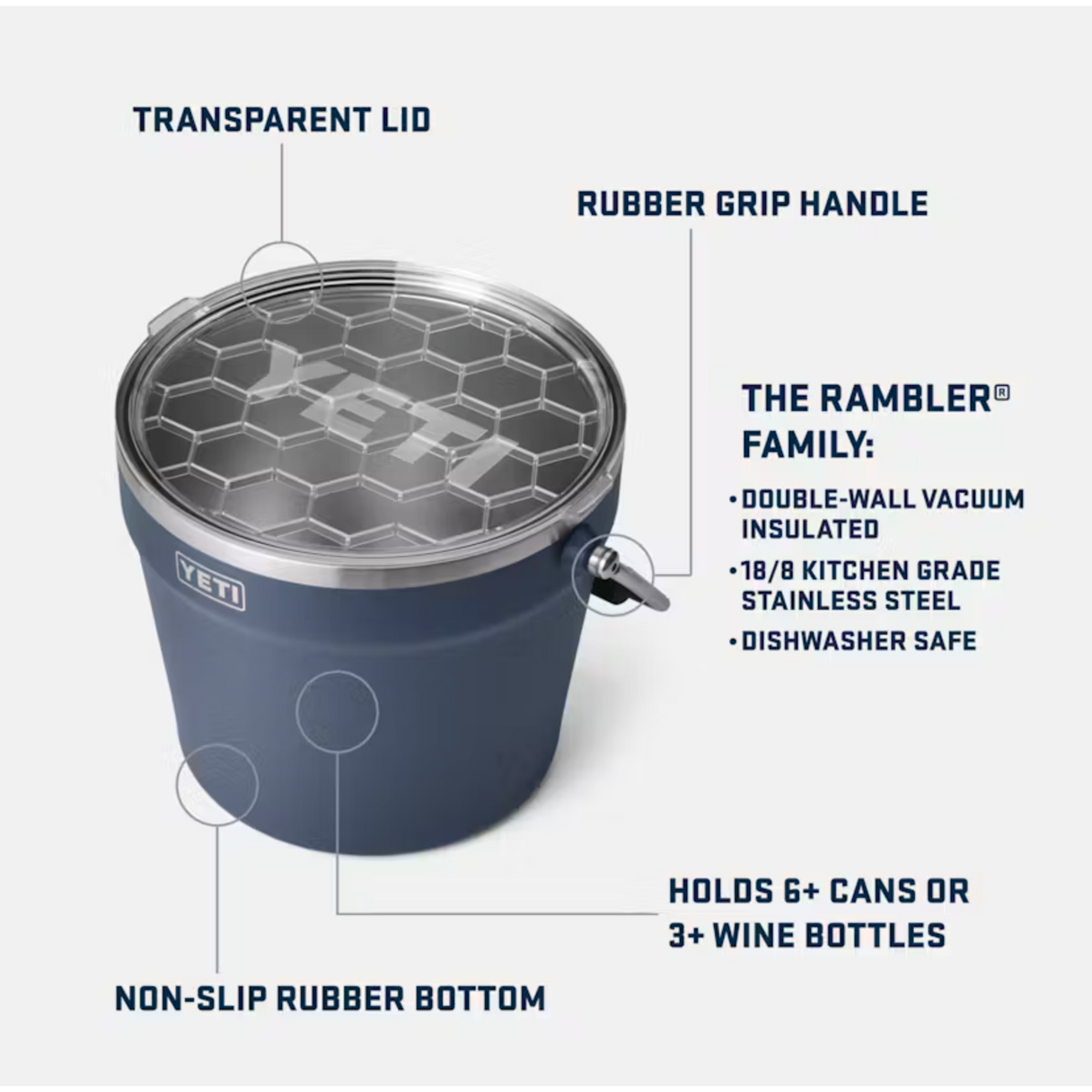 YETI Rambler Beverage Bucket - White