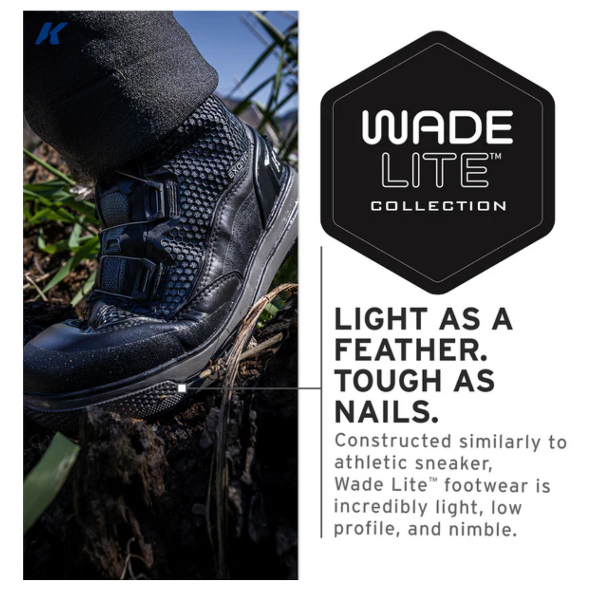 Korkers Chrome Lite Boot w/ Fixed Kling-On Rock Soles
