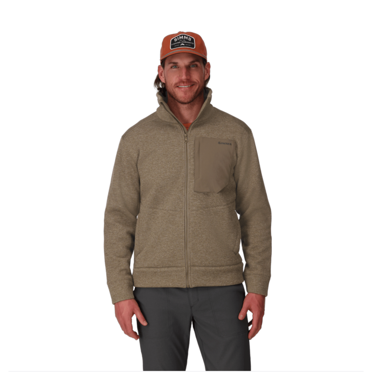 Simms M's Harbor Fleece - Burnished Clay Heather