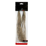 Front view of Fulling Mill Flex-Floss showing tan elastic floss strands in clear packaging on white background