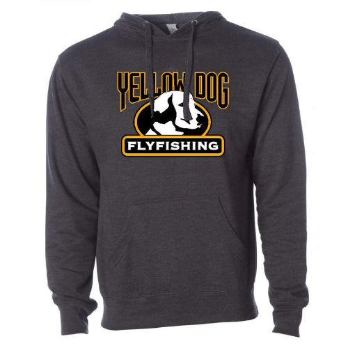 Yellow Dog Flyfishing Hoodie - Charcoal Heather