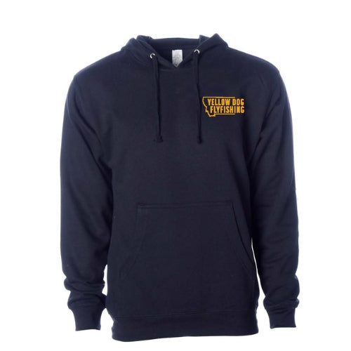Yellow Dog Standing Dog Hoodie - Classic Navy